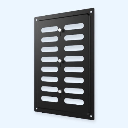 1724MER Black ERA Решетка вентиляционная MER регулируемая 170х240 окраш.сталь Black